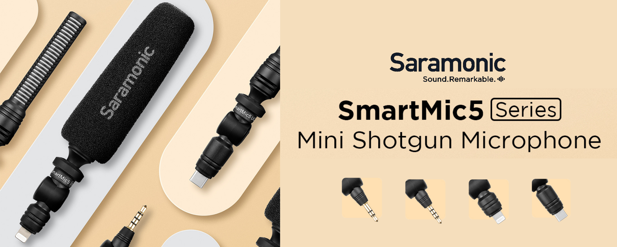 Mikrofon typu shotgunc Saramonic SmartMic5 dla urządzeń mobilnych